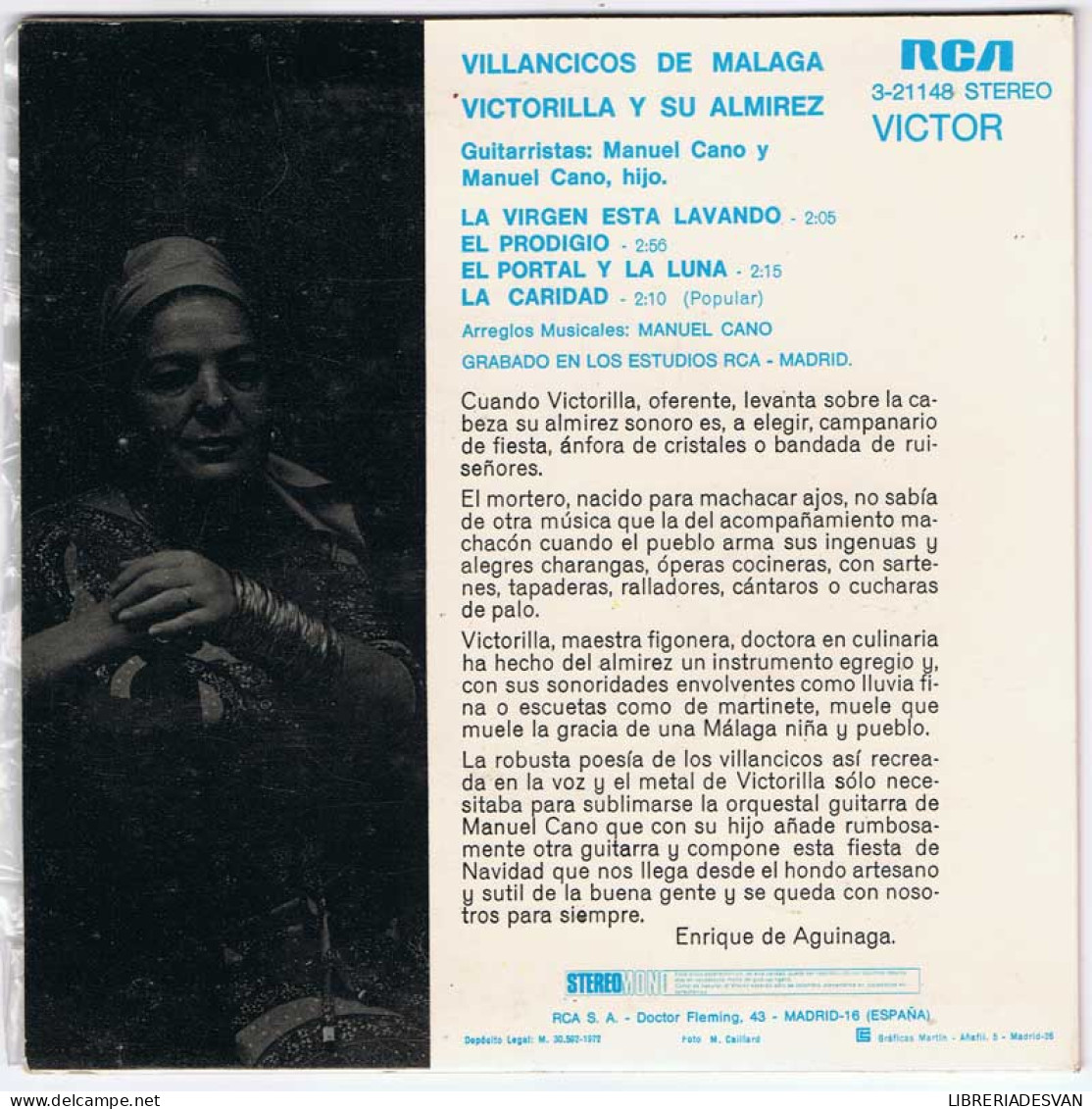 Victorilla Y Su Almirez - Villancicos De Málaga. La Virgen Está Lavando + 3 - EP - Non Classés