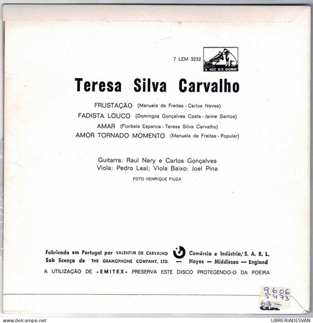 Teresa Silva Carvalho - Amor Tornado Momento. Amar. Frustraçao. Fadista Louco. EP - Non Classés