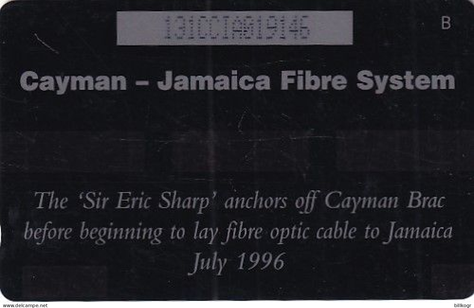 CAYMAN ISL(GPT) - C&W Cableship, Cayman-Jamaica Fibre System, CN : 131CCIAC/B, Tirage %39000, Used - Kaimaninseln (Cayman I.)