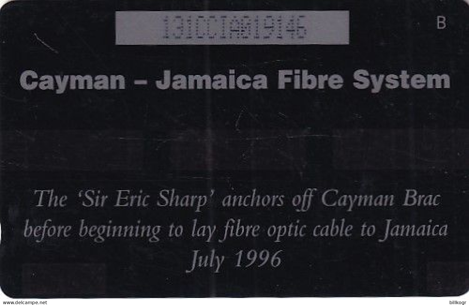 CAYMAN ISL(GPT) - C&W Cableship, Cayman-Jamaica Fibre System, CN : 131CCIAC/B, Tirage %39000, Used - Isole Caiman
