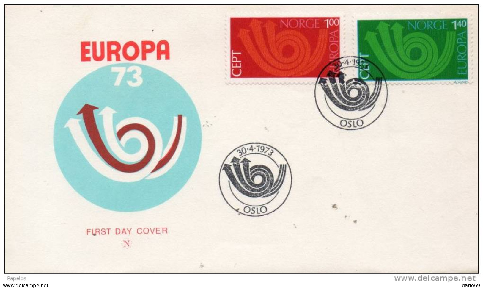 1973  LETTERA  OSLO - Covers & Documents