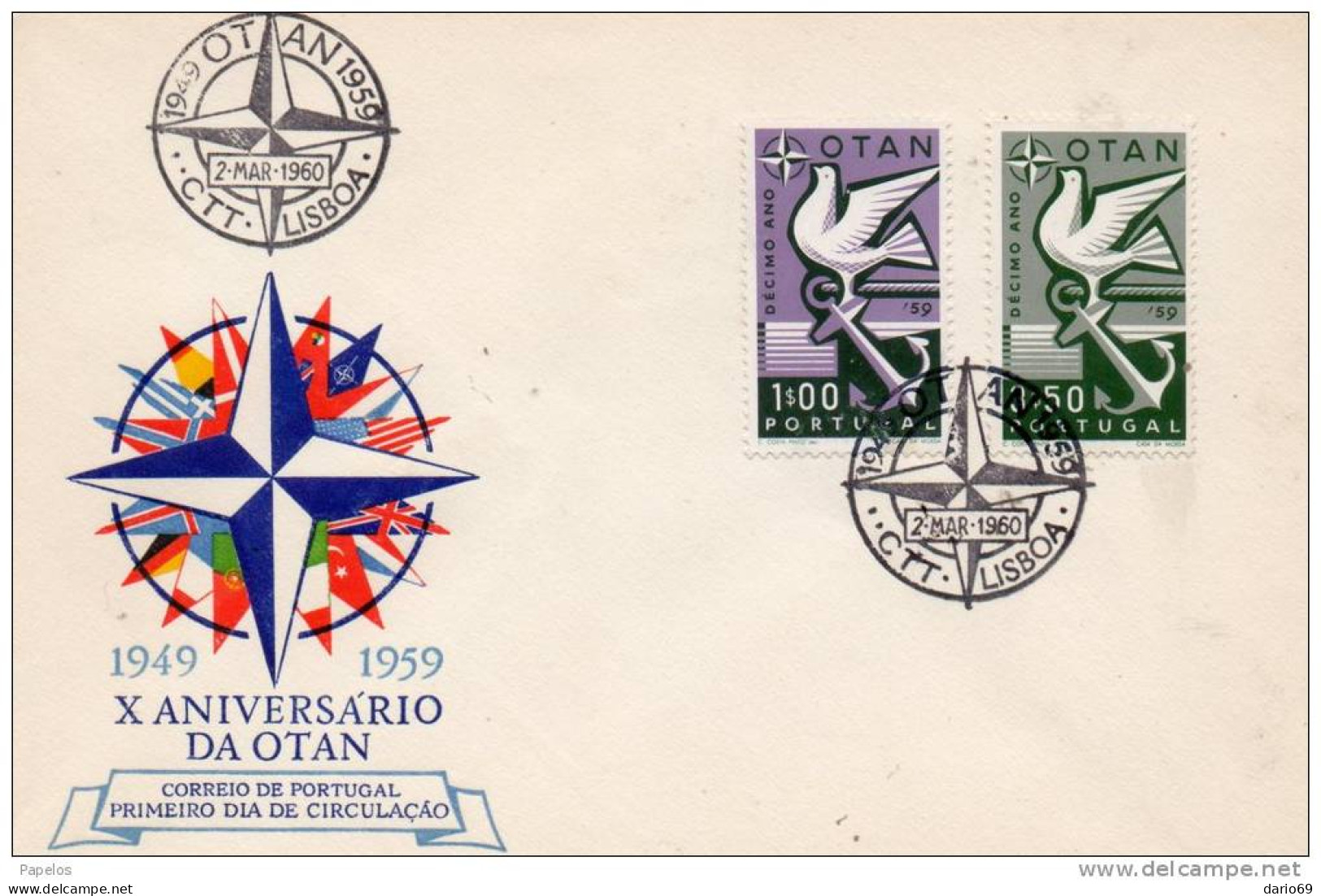 1960 LETTERA  LISBOA - Marcophilie