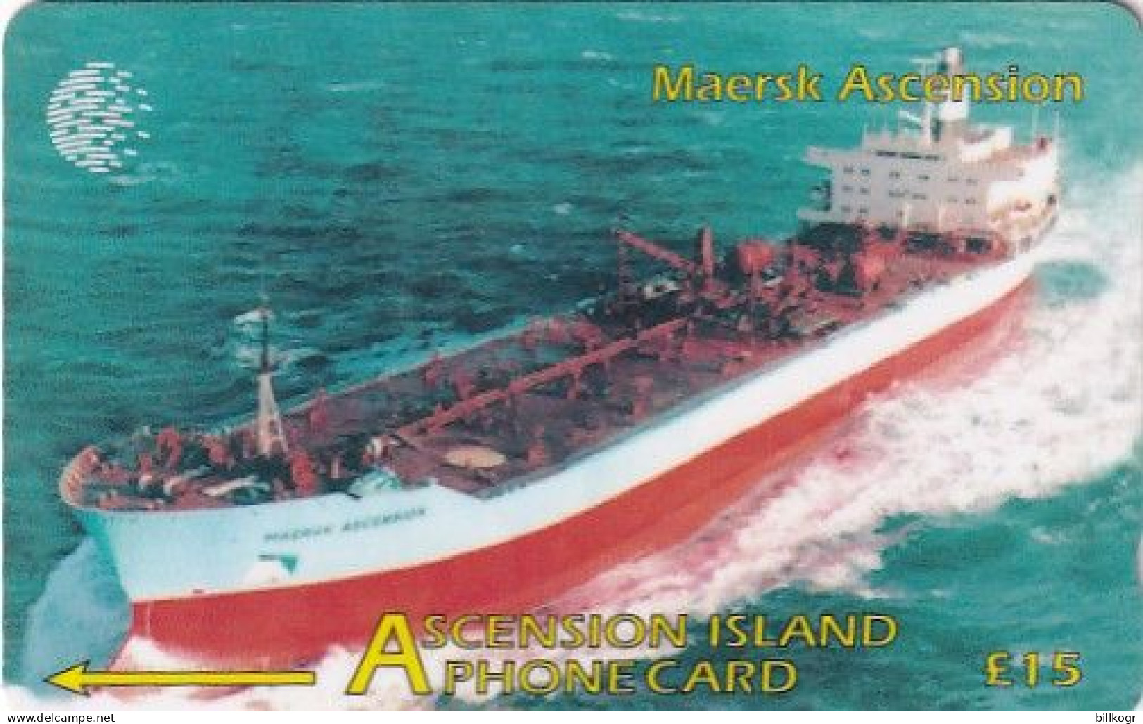 ASCENSION ISL.(GPT) - Maersk Ascension, CN : 268CASB/B(normal 0), Tirage 5000, Used - Isole Ascensione