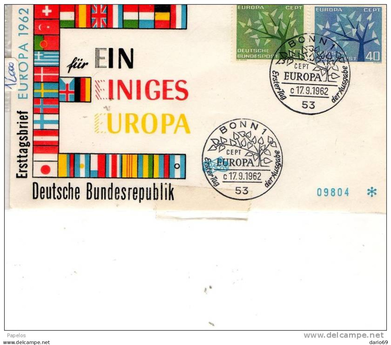 1962 LETTERA  BONN - Sonstige & Ohne Zuordnung