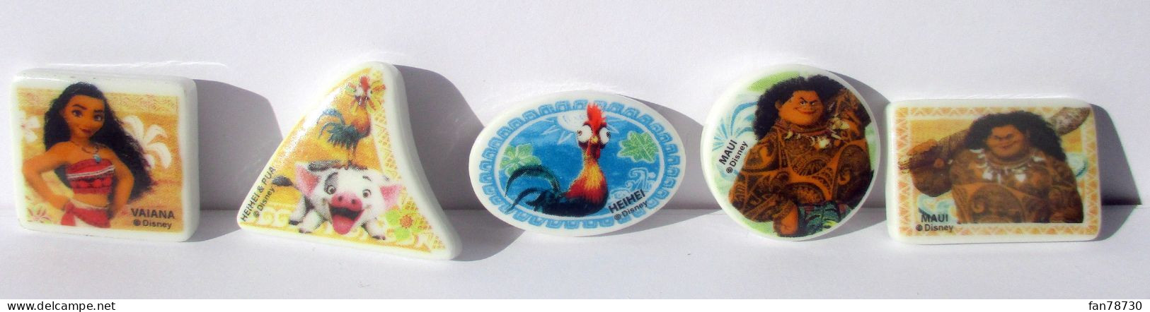 Fèves Brillantes Plates - Vaïana  X 6/7  De Disney - Frais Du Site Déduits - Disney