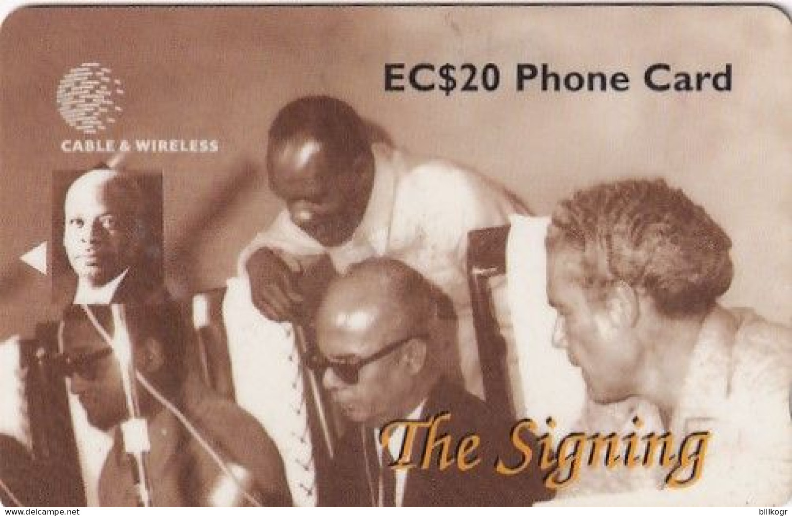 ST. LUCIA ISL.(GPT) - "The Singing" Of The Caricom Treaty, CN : 254CSLB/B, Tirage %40000, Used - Sainte Lucie