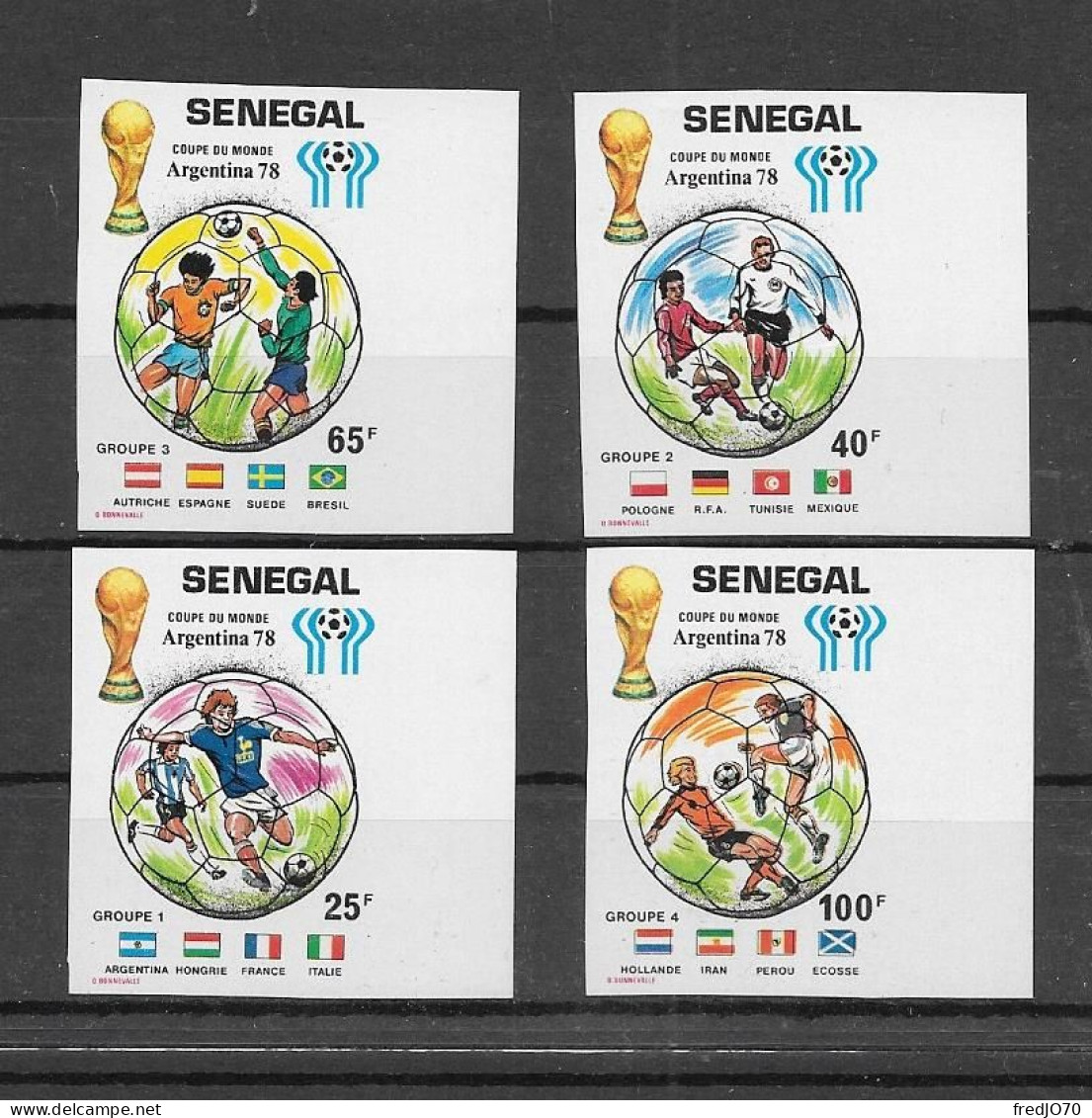 Senegal Série Complète Non Dentelé Imperf Football CM 78 ** - 1978 – Argentine