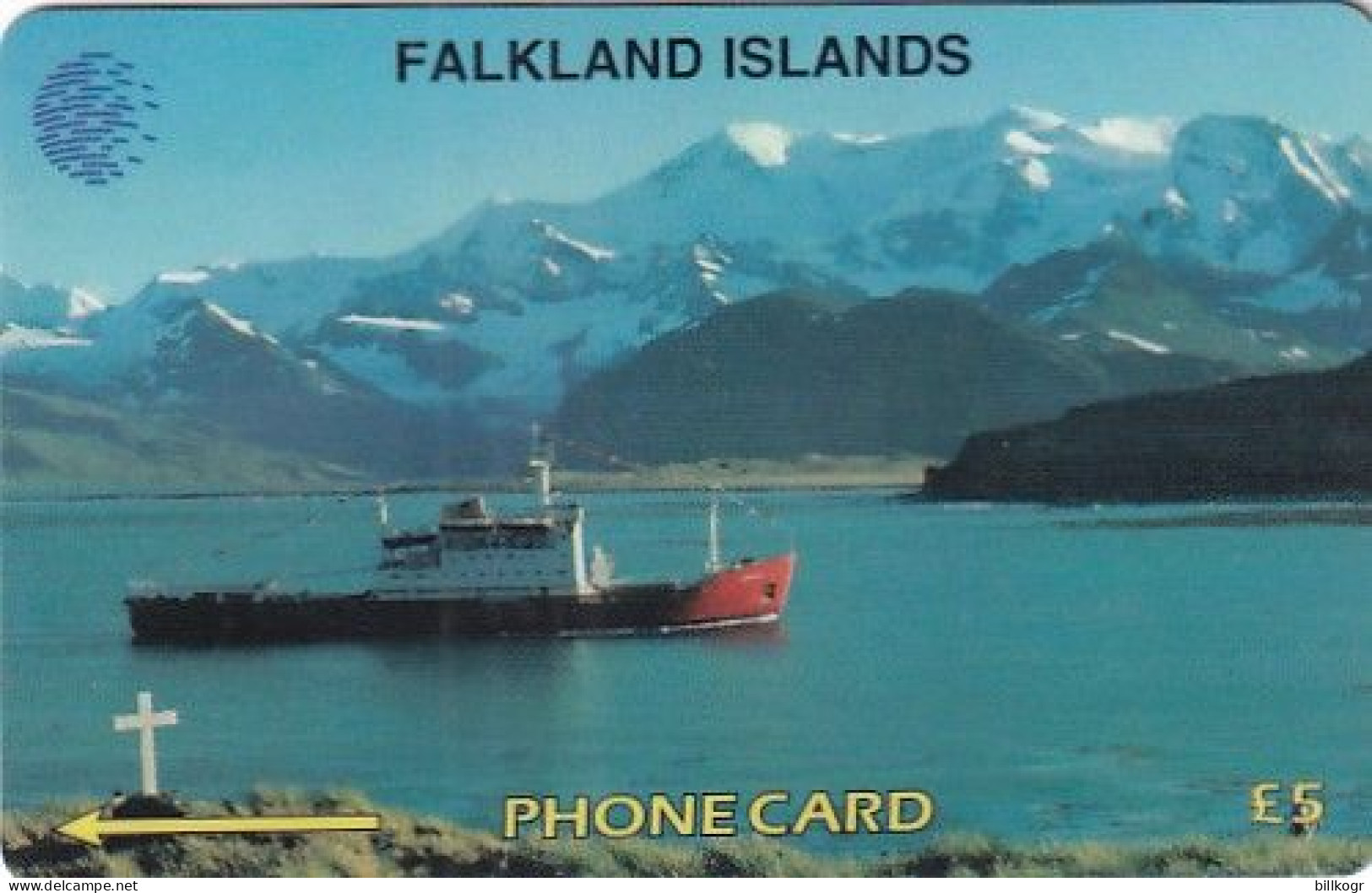 FALKLAND ISL.(GPT)- RRS Bransfield, CN : 5CWFA/B, Tirage 30000, Used - Falkland