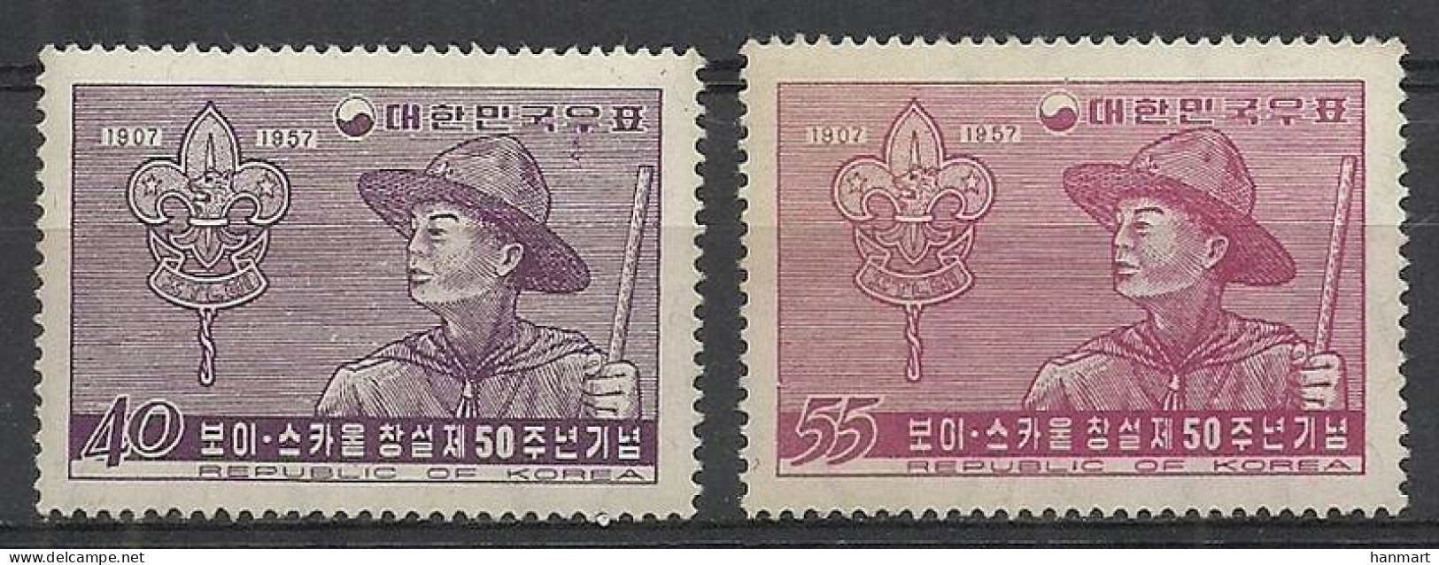 Korea, South  1957 Mi 238-239 MNH  (ZS9 SKA238-239) - Sellos