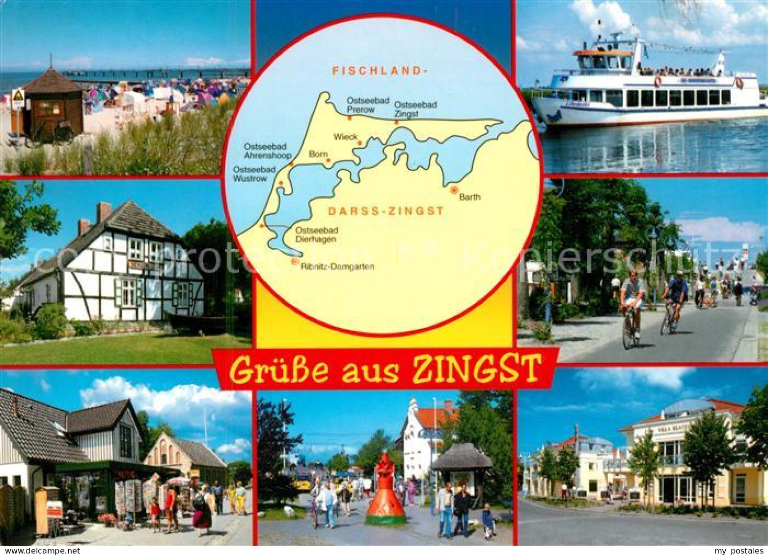 73159007 Zingst Ostseebad Faehrschiff Ortsansichten Strand Zingst Ostseebad - Zingst