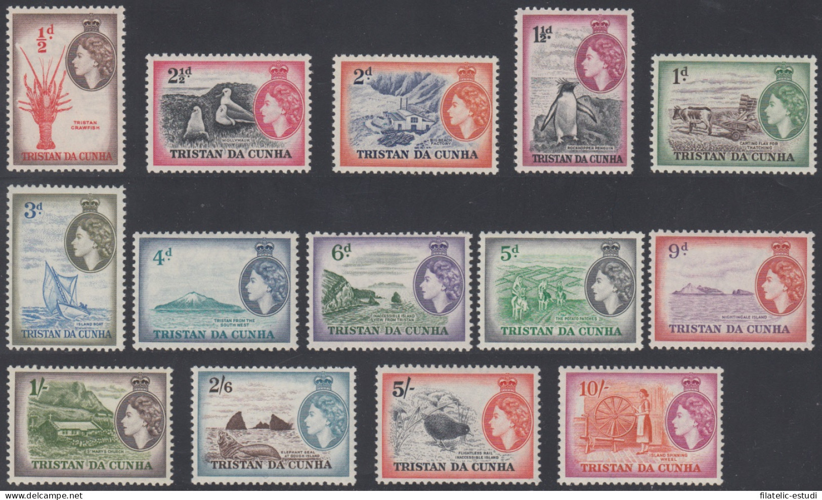 Tristan De Cunha  14/27 1953 Elisabeth II MH - Tristan Da Cunha