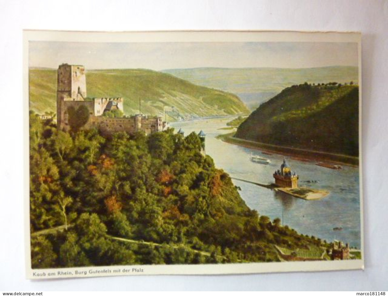 Kaub Am Rhein, Burg Gutenfels Mit Der Pfalz - Kaub