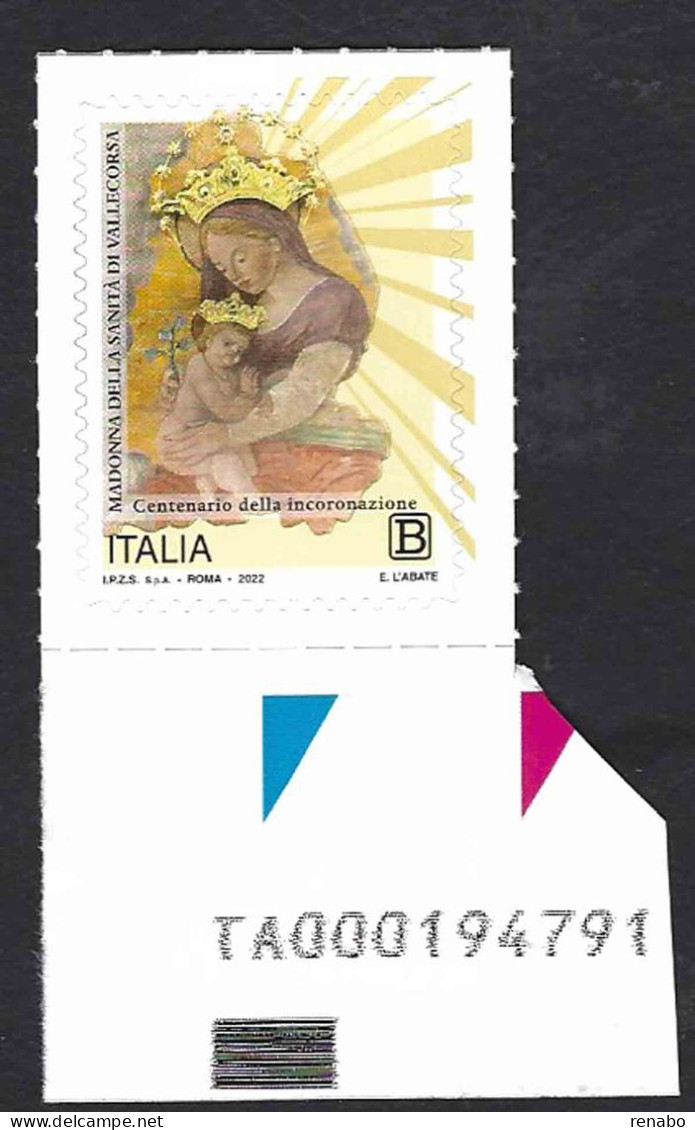 Italia, Italy, Italien, Italie 2022; Madonna Della Sanità Di Vallecorsa, Codice Alfanumerico - Madonna