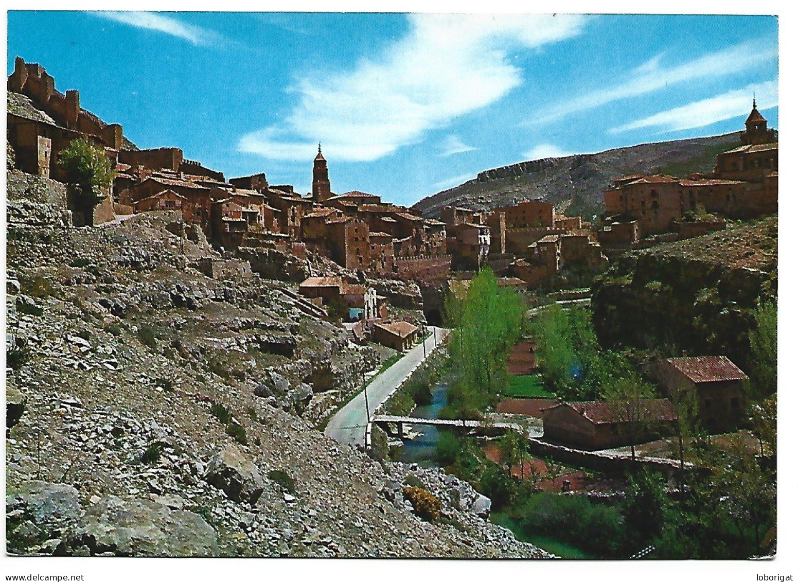 VISTA PANORAMICA, MURALLAS Y RIO GUADALAVIAR.-  ALBARRACIN / TERUEL.- ( ESPAÑA ) - Teruel