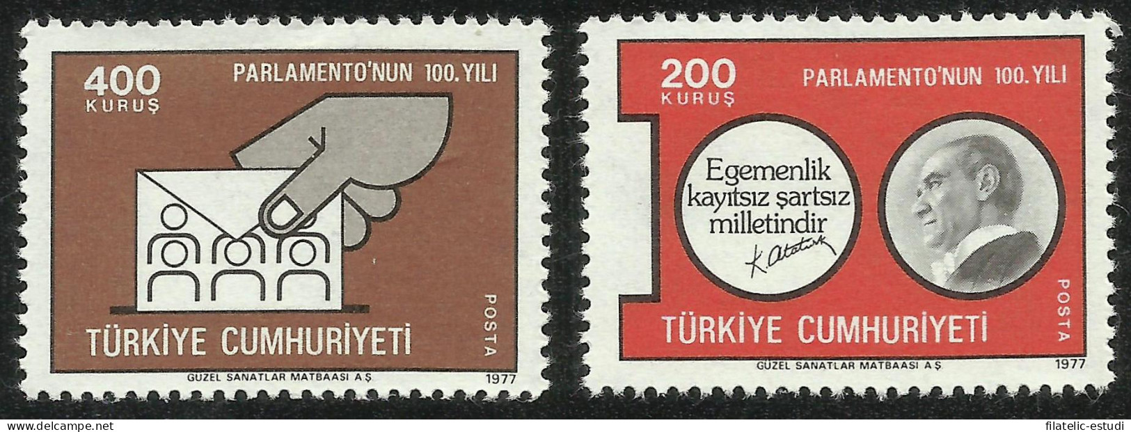 MI1/VAR3  Turquia Turkey Nº 2182/33  1977   MNH - Otros & Sin Clasificación