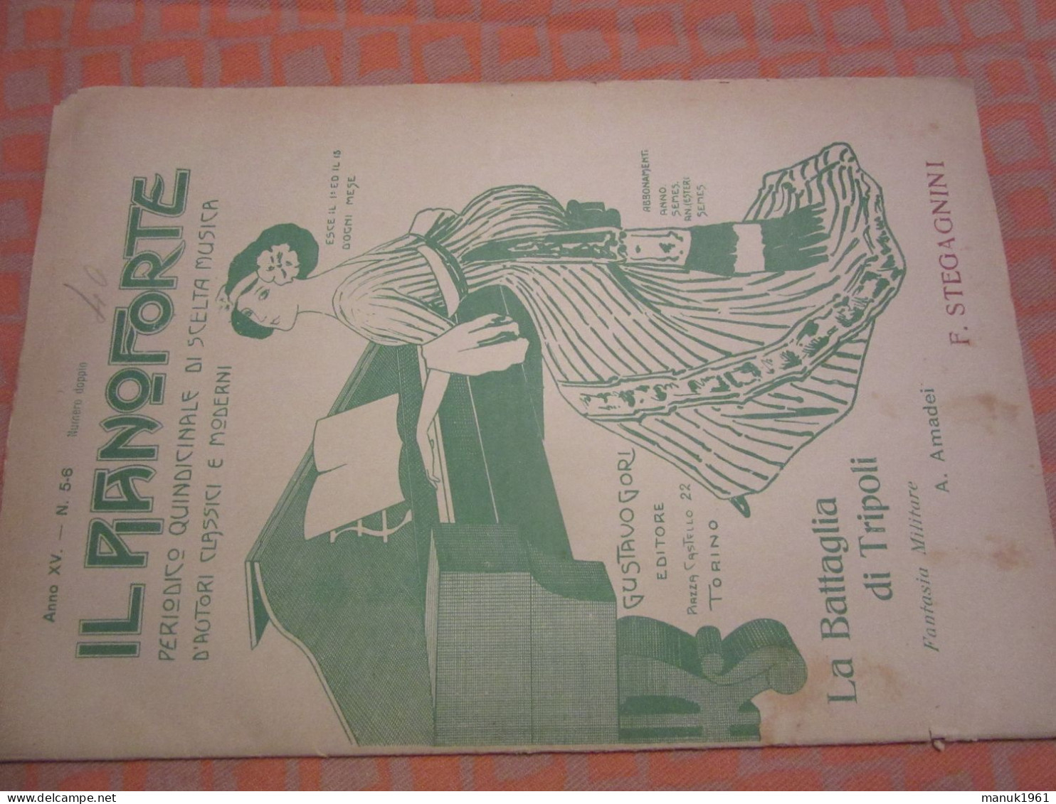 IL PIANOFORTE Periodico Quindicinale LA BATTAGLIA DI TRIPOLI - Altri & Non Classificati