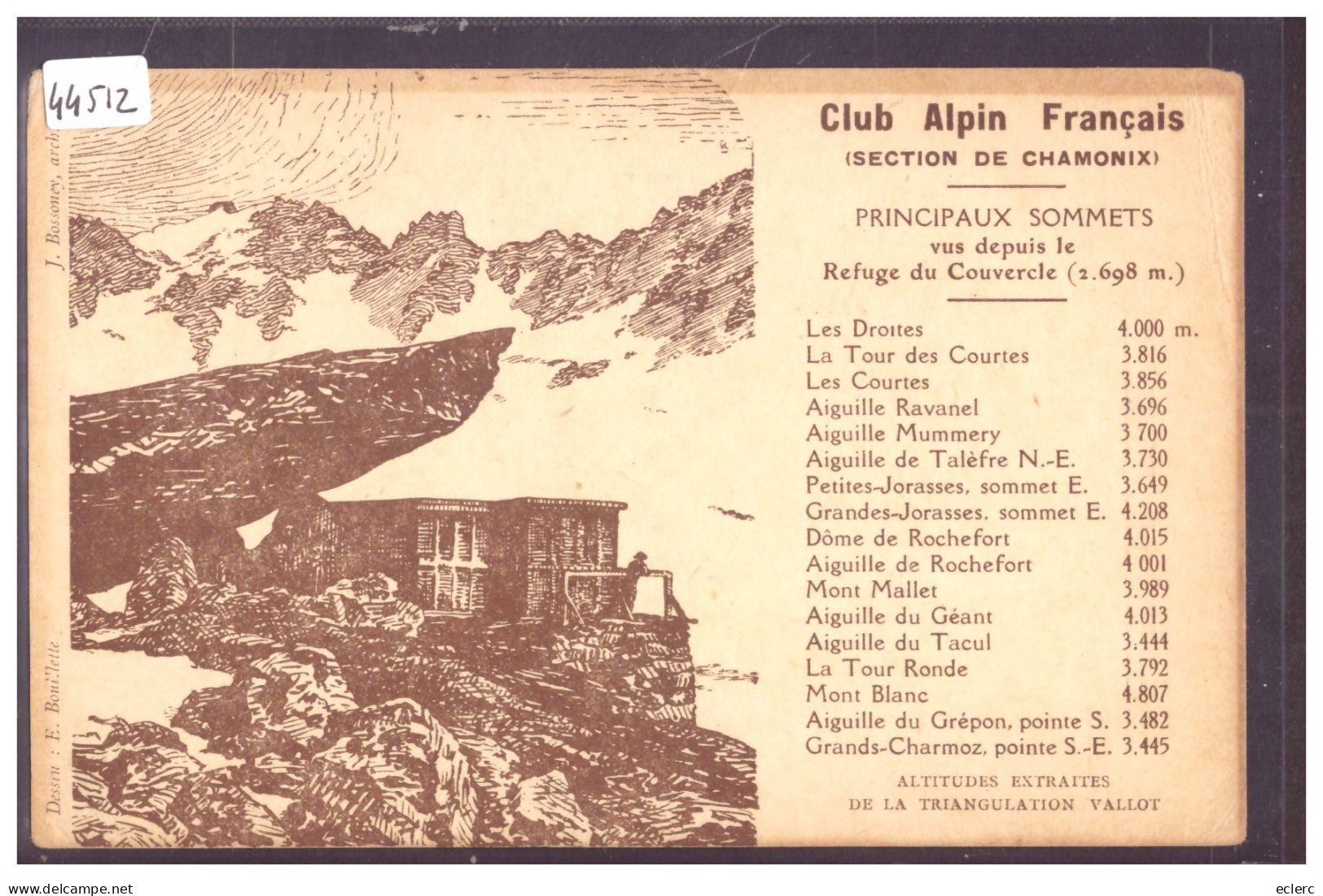 ALPINISME - CLUB ALPIN FRANCAIS - SECTION DE CHAMONIX - B (LEGERES FROISSURES ) - Alpinisme