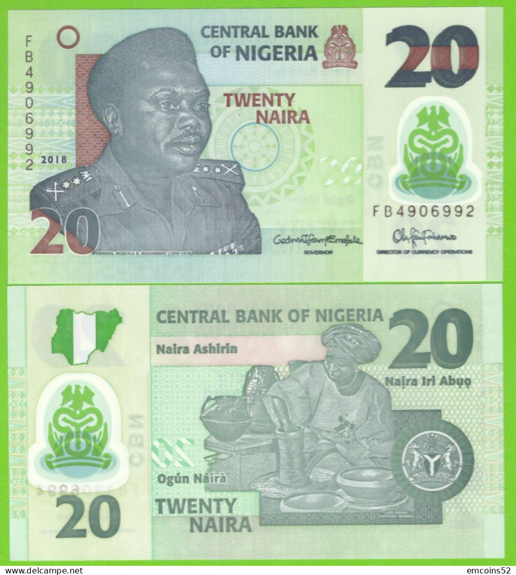 NIGERIA 20 NAIRA 2018 P-34n(1) UNC - Nigeria