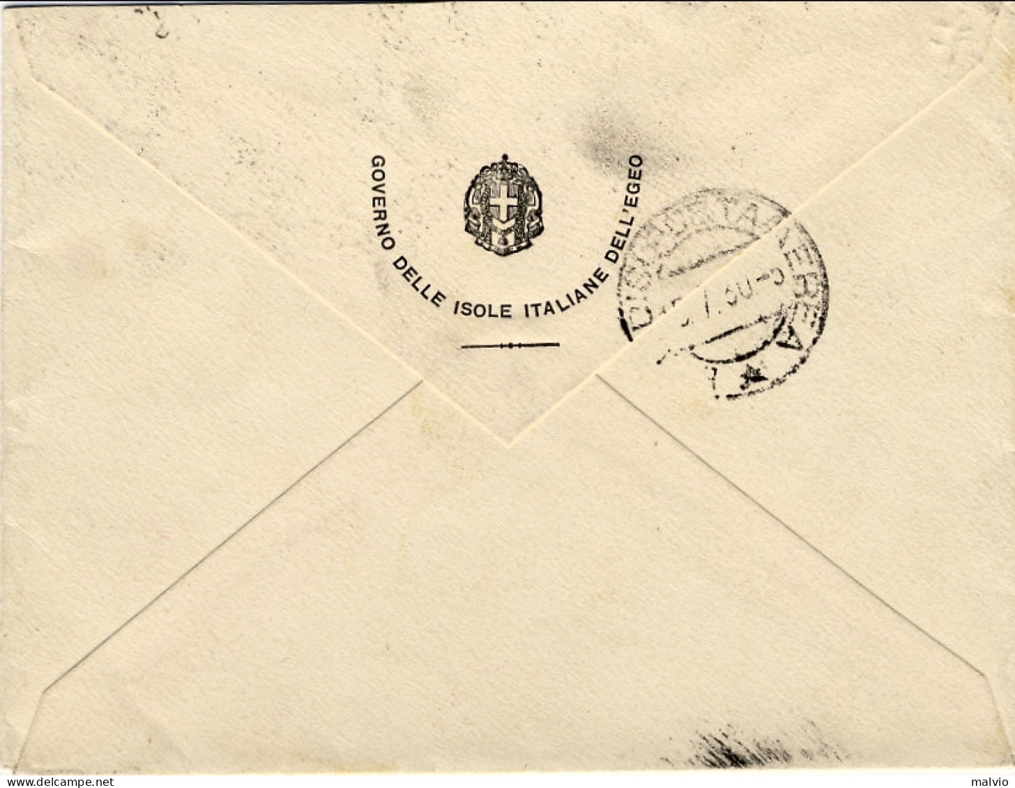 1930-Egeo Cat.Sassone Euro 520, Lettera Del Governo Delle Isole Italiane Dell'Eg - Egée (Rodi)