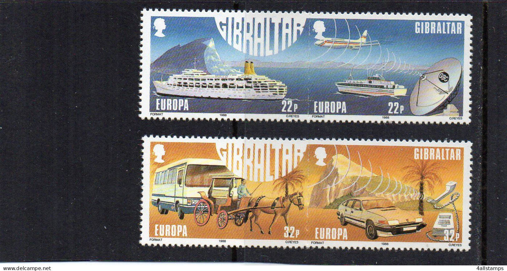 1988 Gibraltar Mi N°544/547 : ** MNH, Postfris, Postfrisch , Neuf Sans Charniere - 1988