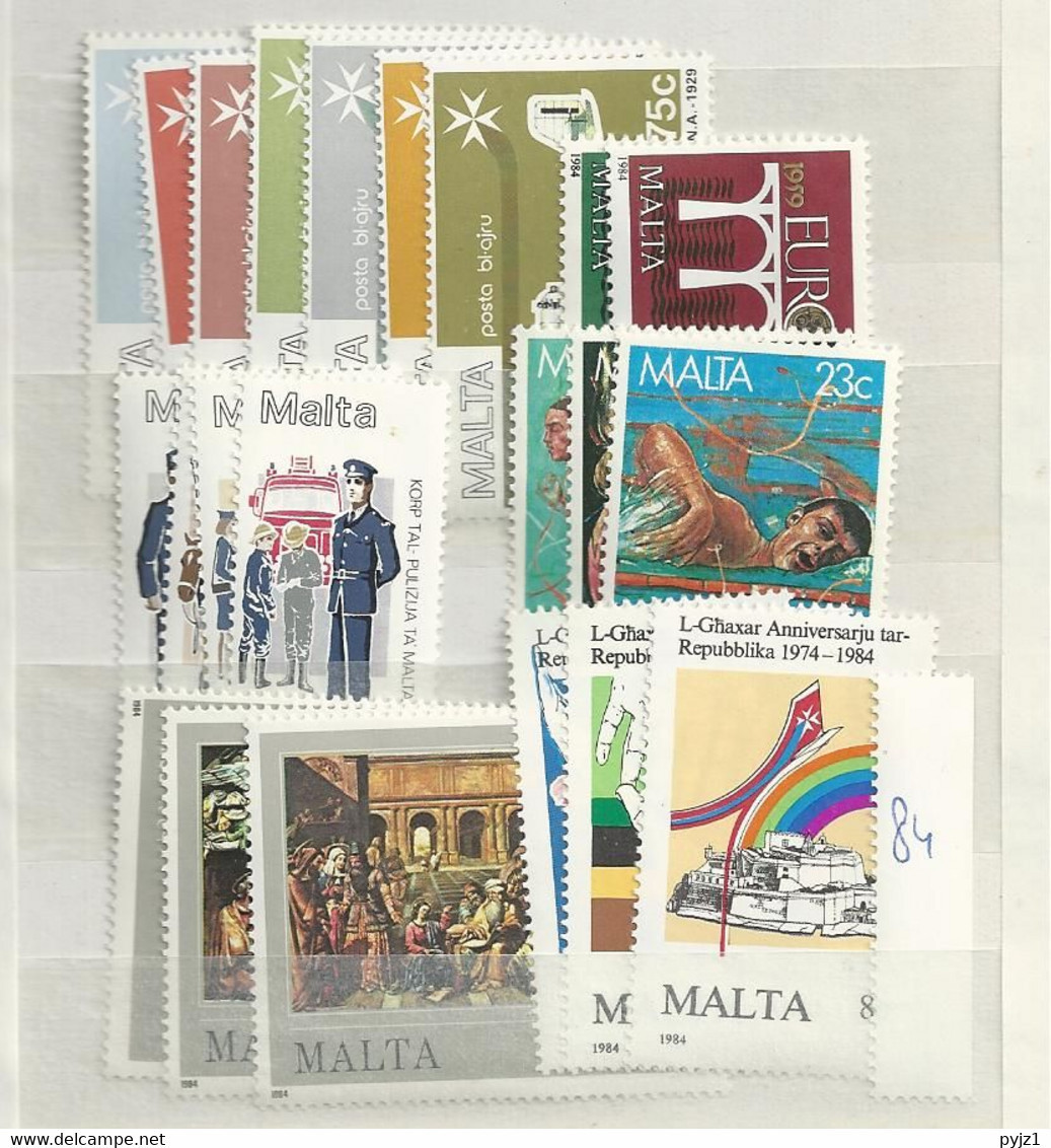 1984 MNH Malta, Year Complete According To Michel, Postfris - Malta