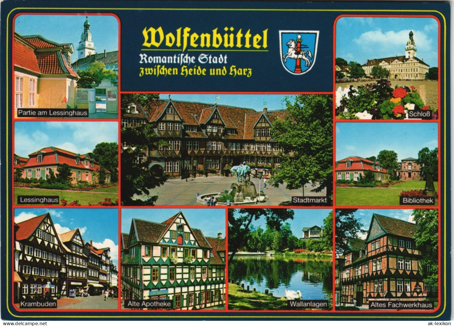 Wolfenbüttel Mehrbildkarte Mit Stadtteilansichten Apotheke, Schloss Uvm. 1980 - Wolfenbuettel