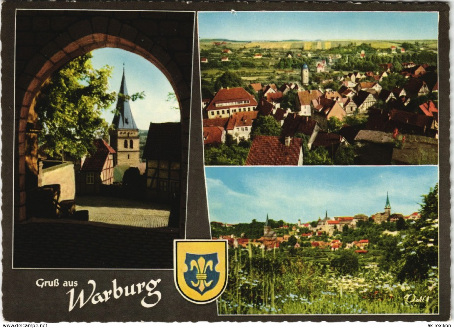 Ansichtskarte Warburg Mehrbild-AK 3 Fotos Ua. Panorama-Ansichten 1970 - Warburg