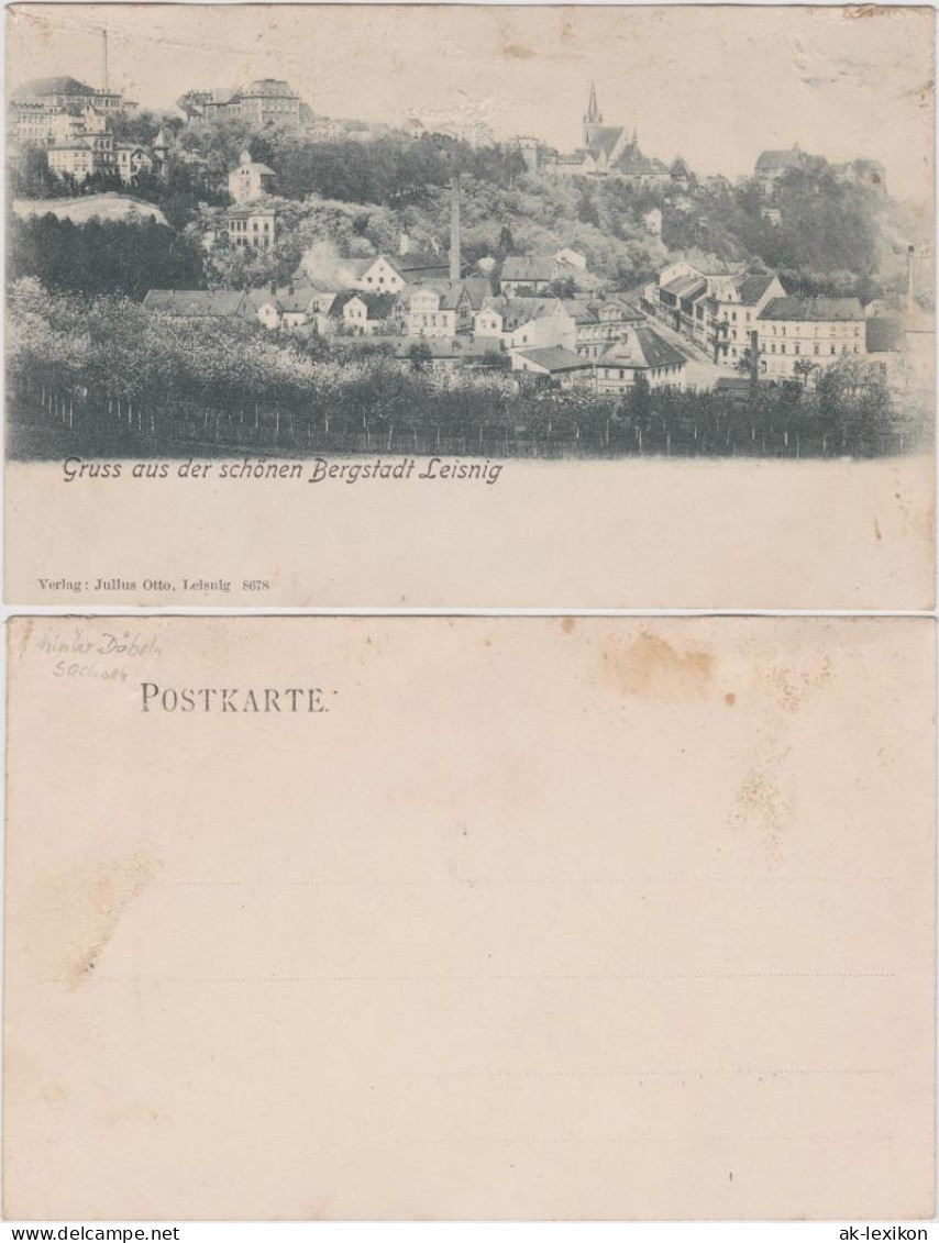 Ansichtskarte Leisnig Totale Mit Straßenblick 1913 - Leisnig