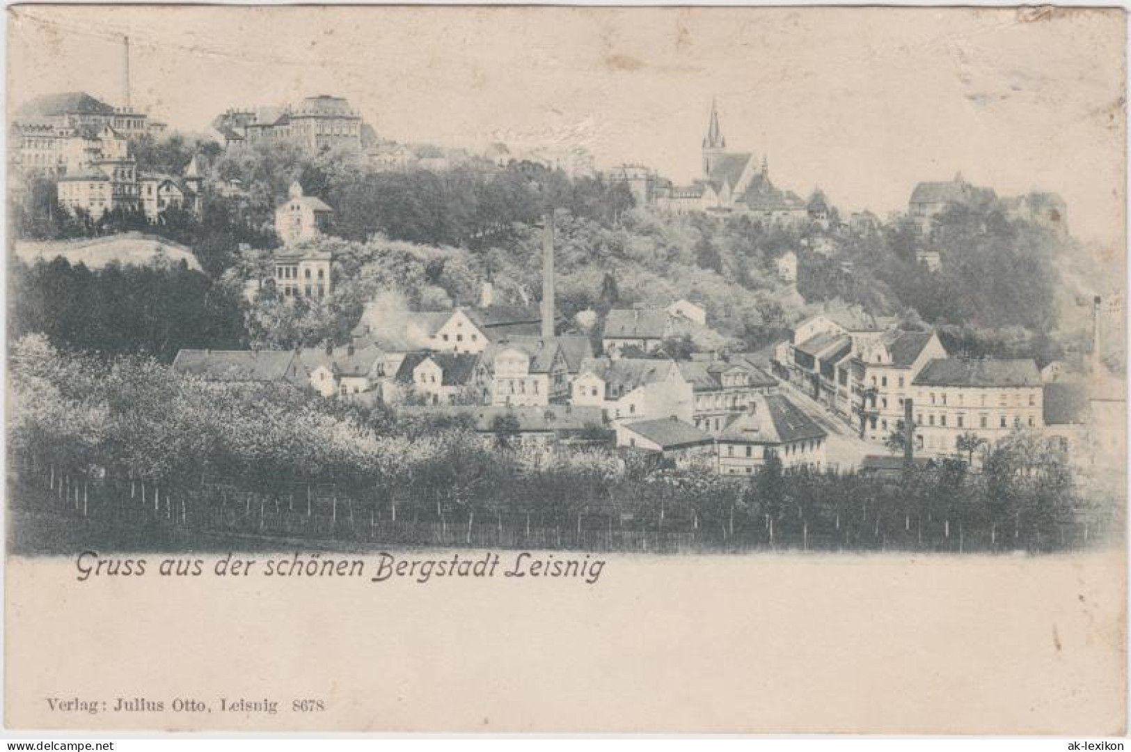 Ansichtskarte Leisnig Totale Mit Straßenblick 1913 - Leisnig