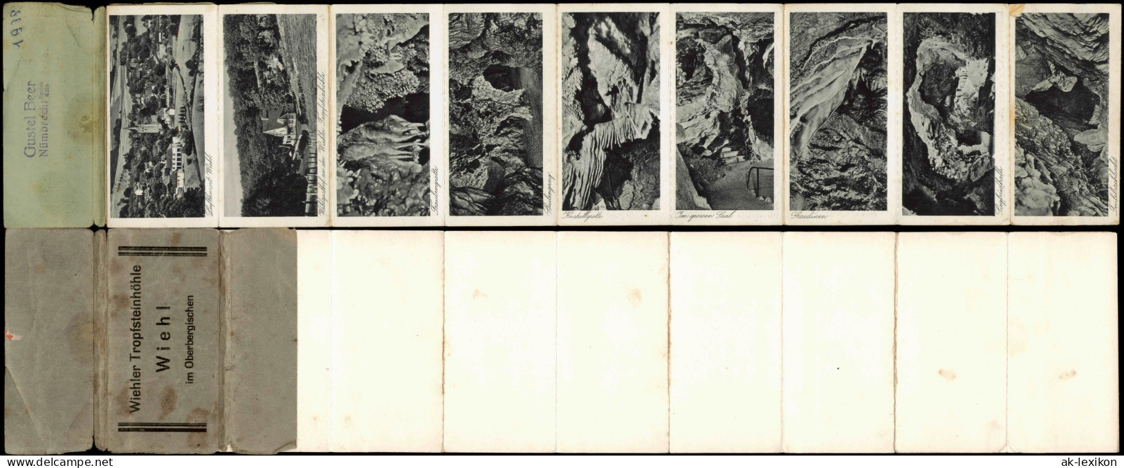 Wiehl Wiehler Tropfsteinhöhle Leporello Mit 9 Bildern 1938 Leporello - Wiehl