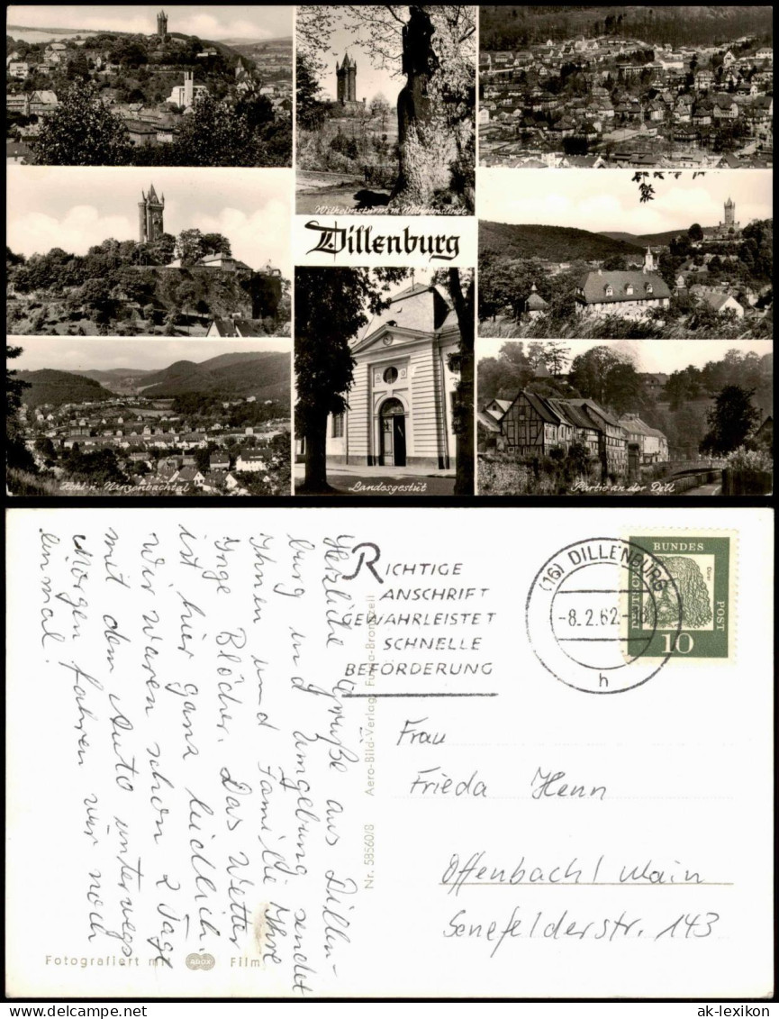 Ansichtskarte Dillenburg Mehrbild: Stadtansichten 1962 - Dillenburg