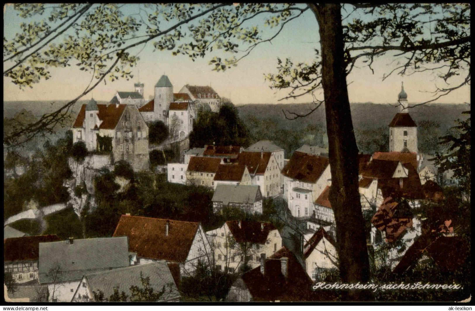 Ansichtskarte Hohnstein (Sächs. Schweiz) Panorama-Ansicht 1911 - Hohnstein (Sächs. Schweiz)