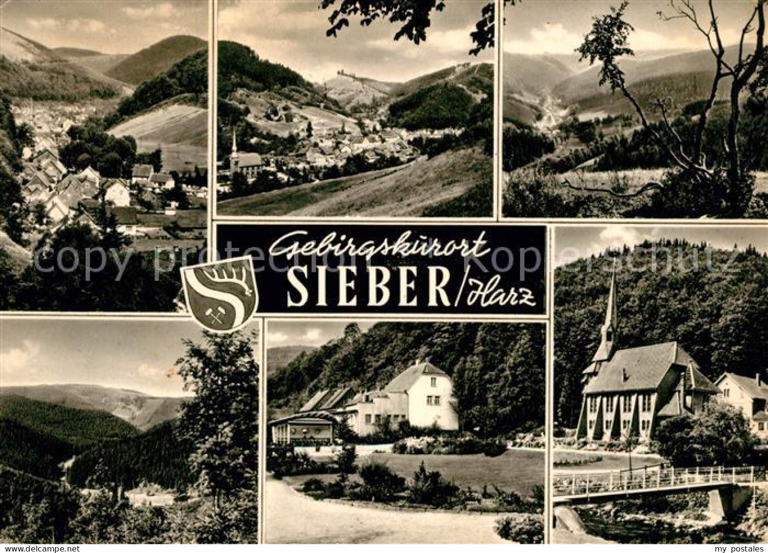 73161635 Sieber Panorama Teilansichten Kirche Sieber - Herzberg