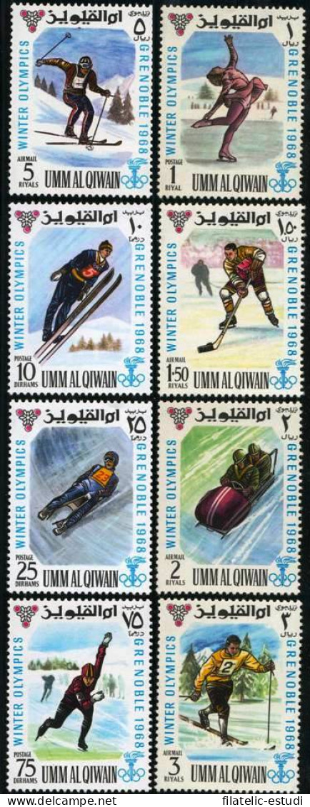 OLI1 Umm Al Qiwain 75 + A 14  1968  JJOO Grenoble  MNH - Umm Al-Qiwain