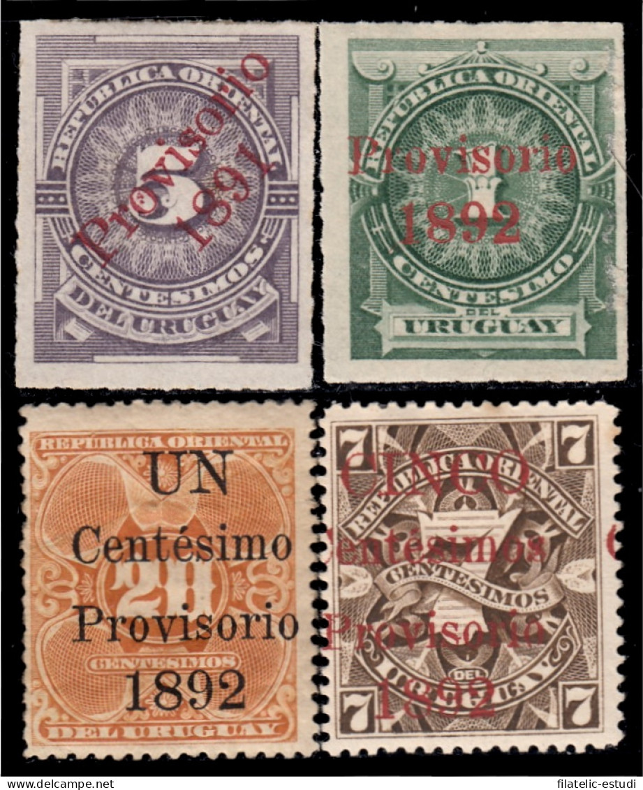 Uruguay 84/87 1891/92 Cifras MH - Uruguay