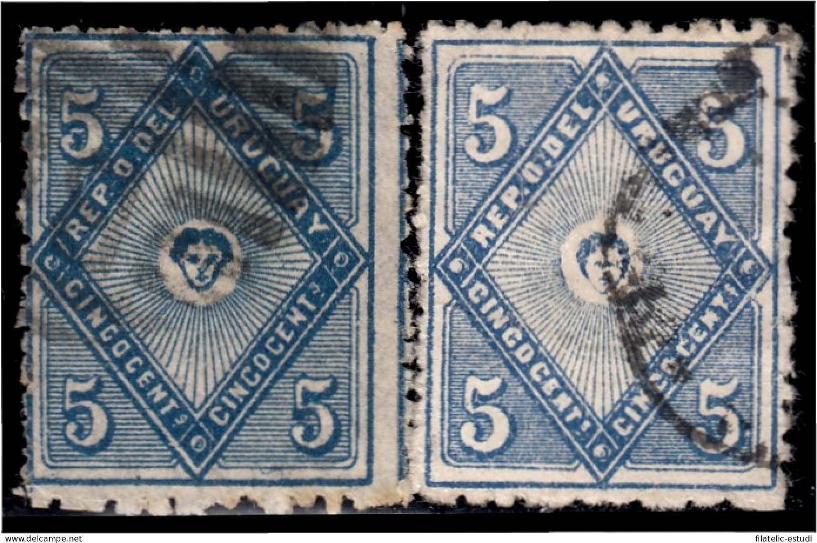 Uruguay 56/56A 1884 Sol De Mayo Usados - Uruguay