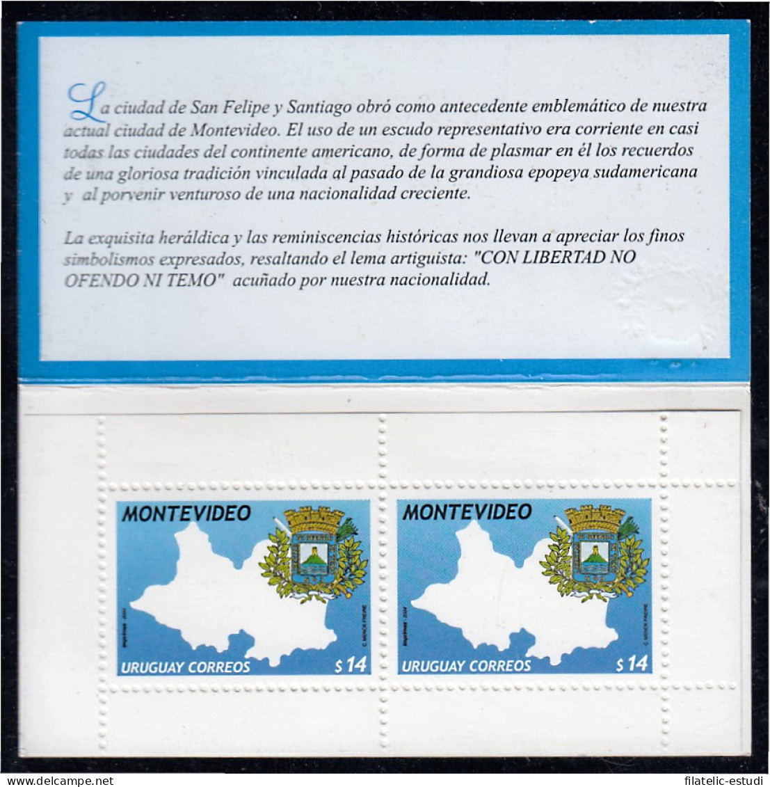 Uruguay C2170 2004  Escudo De  Montevideo Carnet MNH - Uruguay