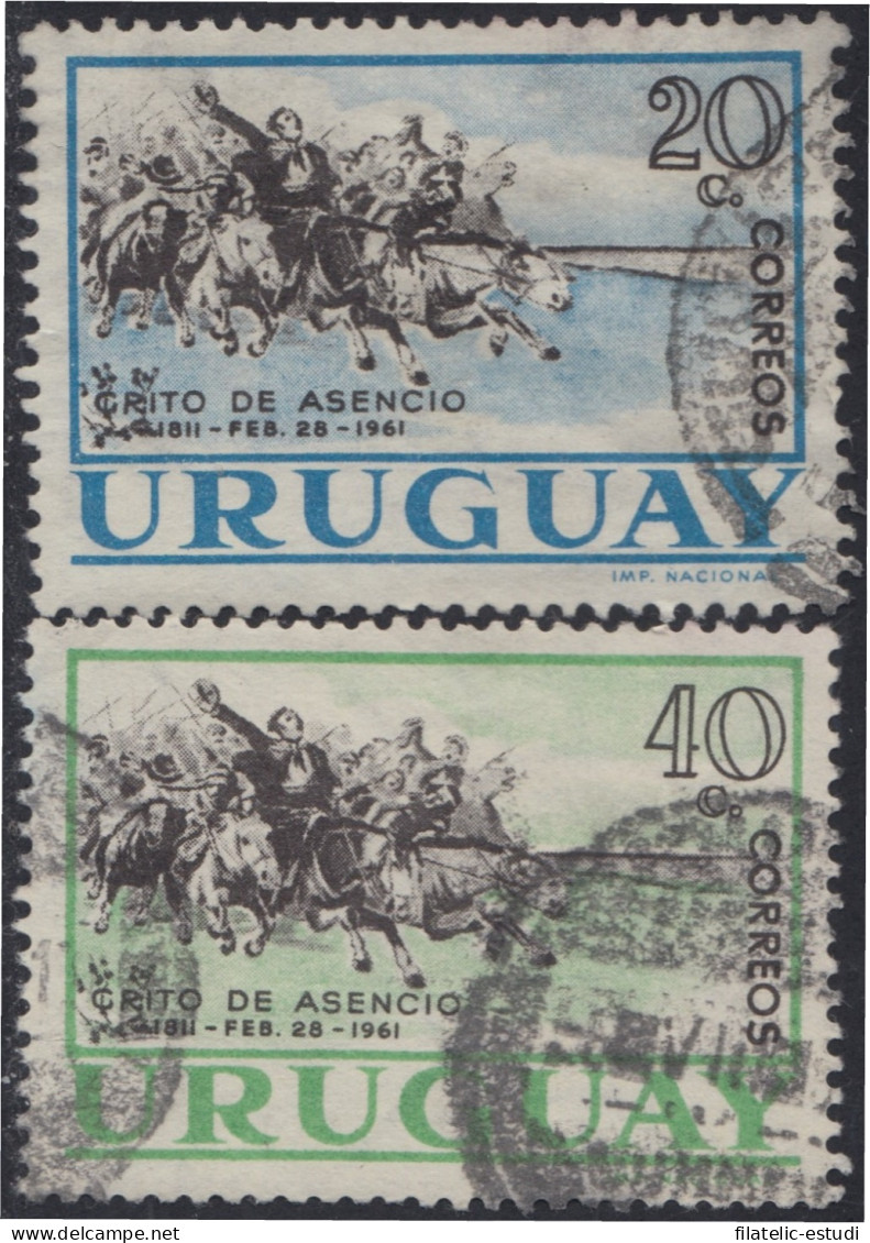 Uruguay 685/86 1961 150 Años Del Inicio De La Insurrección Grito De Asencio Us - Uruguay