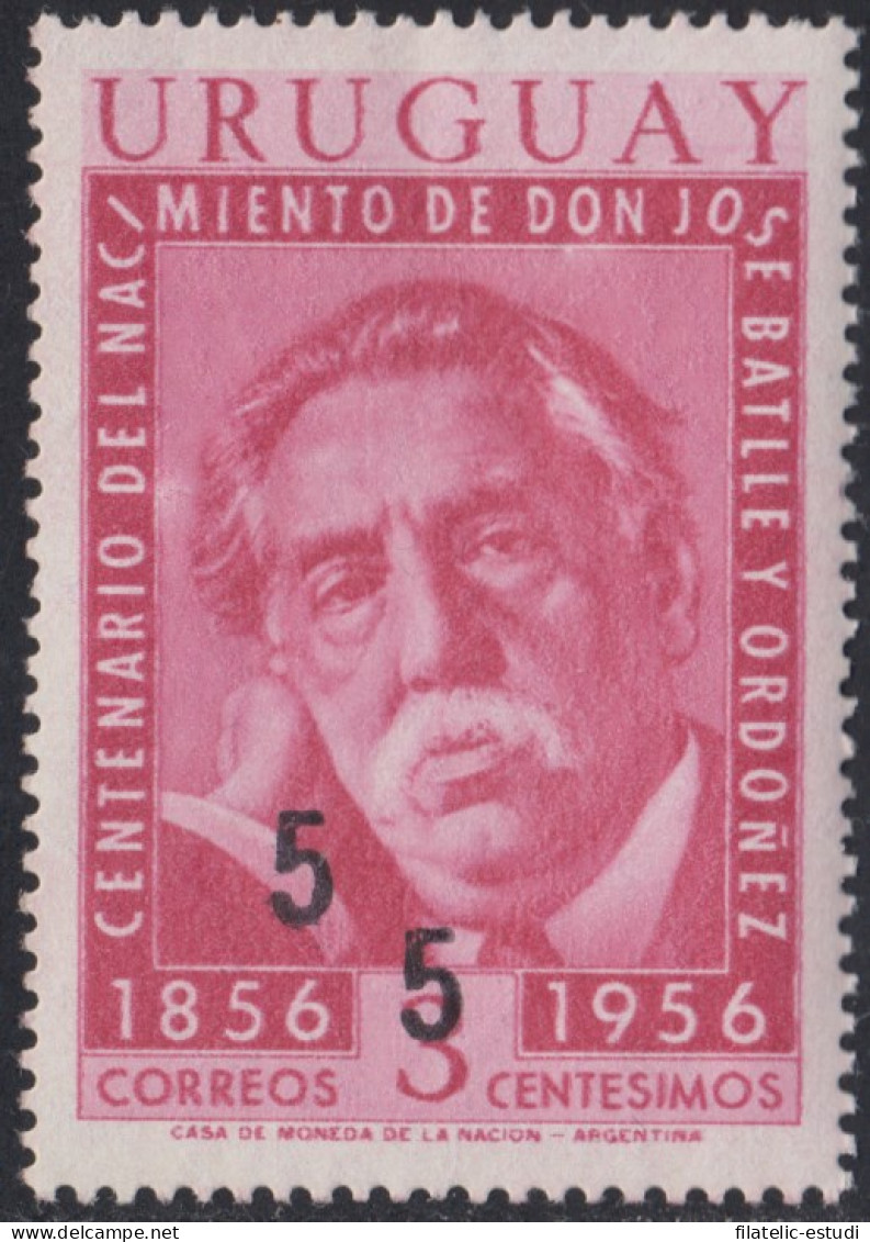 Uruguay 644a 1958 Centenario Del Nacimiento Del Presidente José Battle Y Ordon - Uruguay