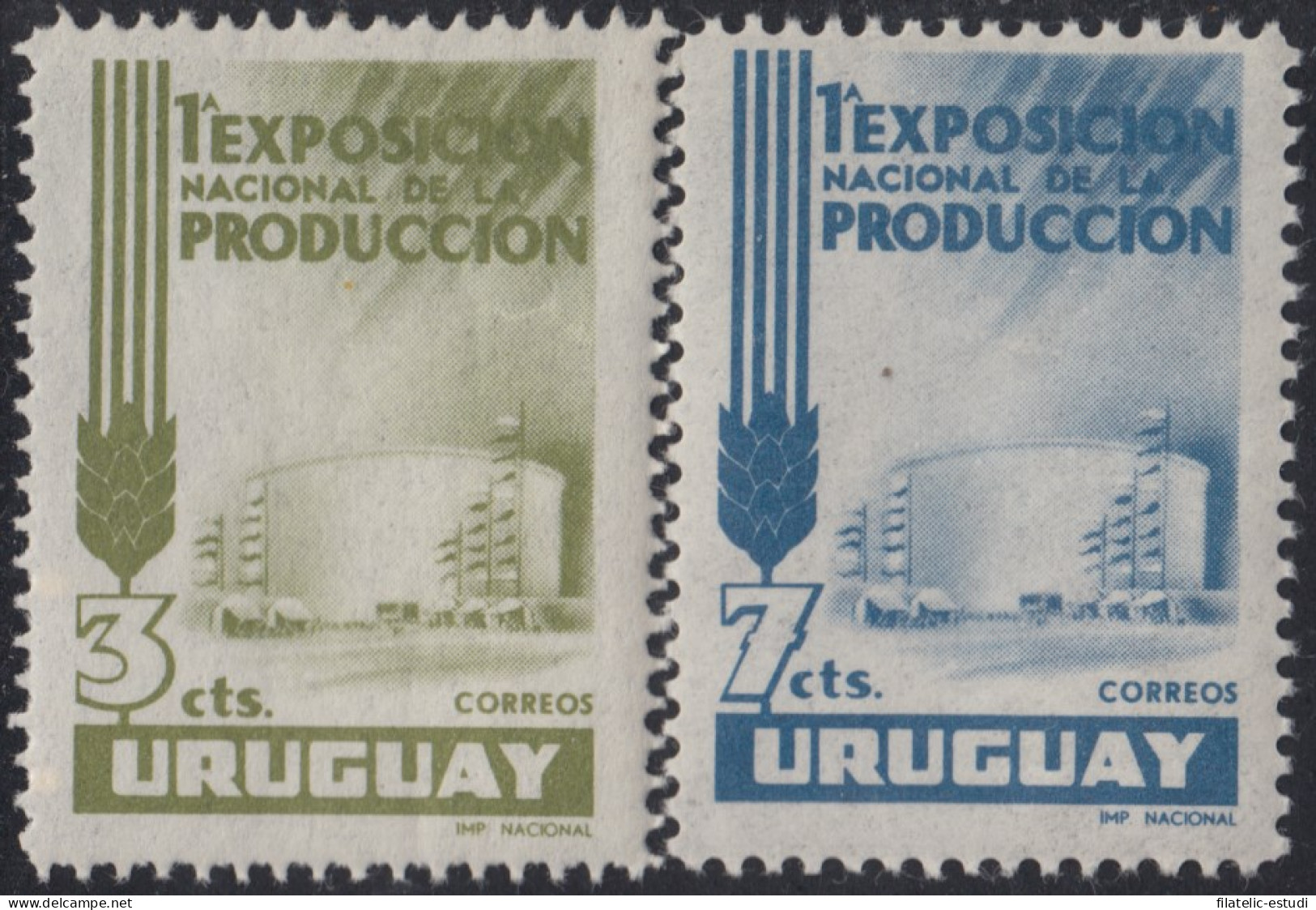 Uruguay 640/41 1956 Primera Exposición Nacional De La Producción En Montevideo - Uruguay