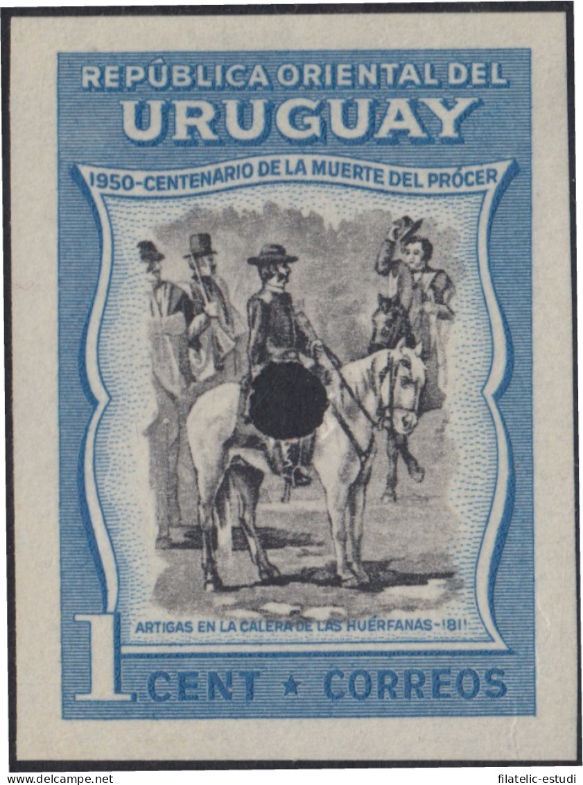 Uruguay 605 1951 Prueba Artigas En La Calera De La Huérfanas Centenario De La  - Uruguay