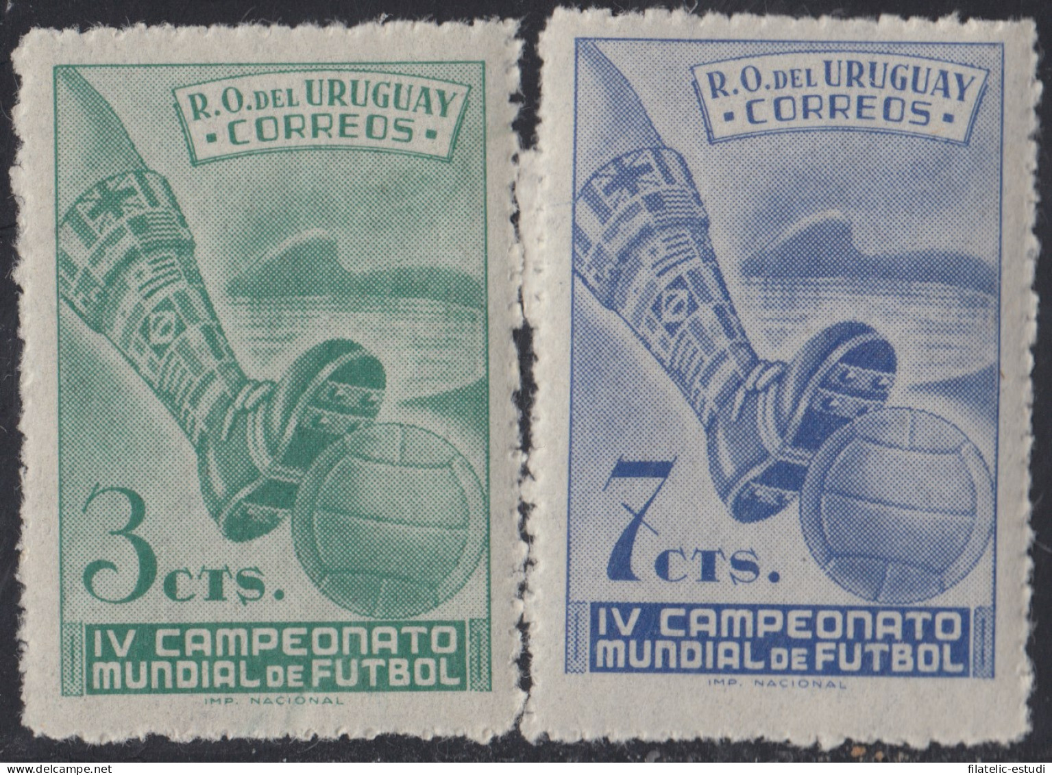 Uruguay 602/03 1951 Cuarta Copa Del Mundo De Fútbol En Río De Janeiro MNH - Uruguay