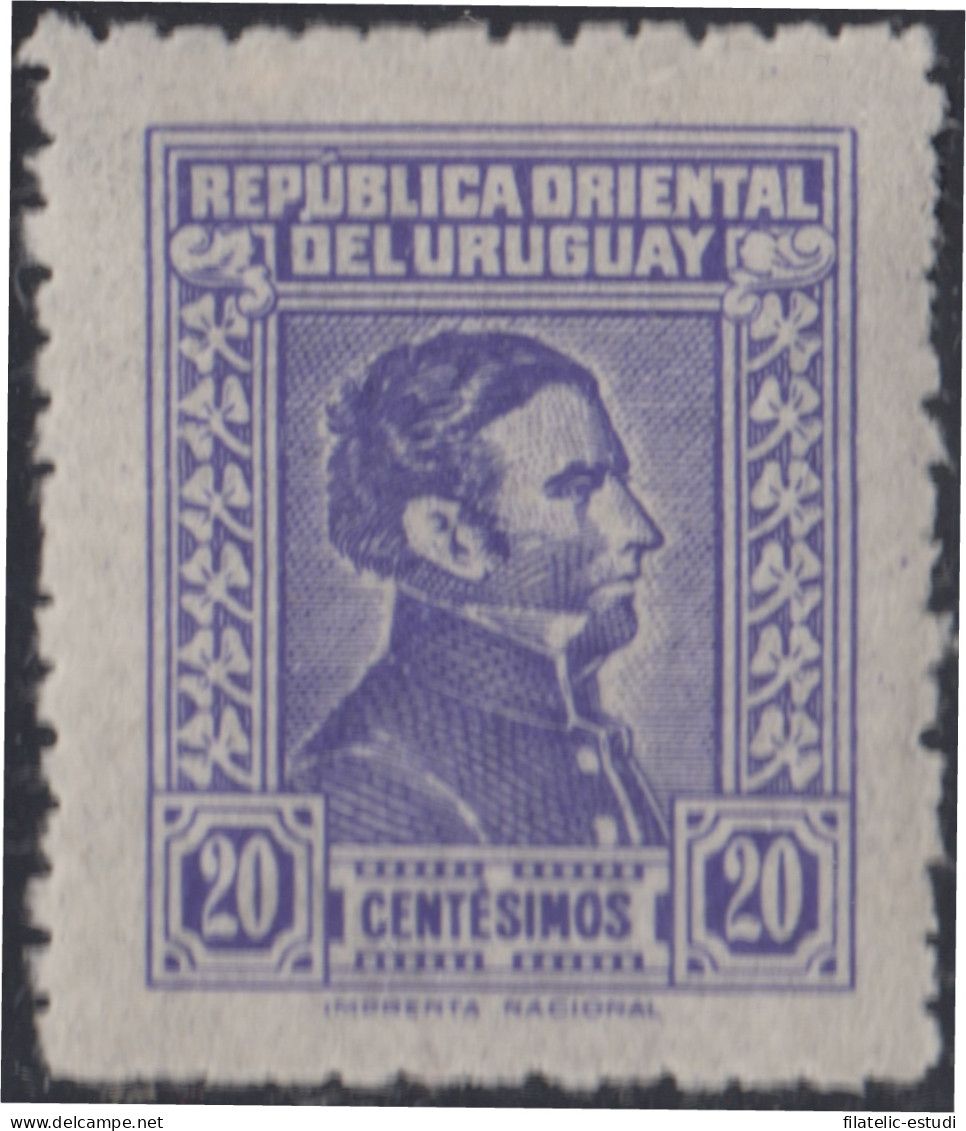 Uruguay 596 1949 Serie Antigua Artigas Tipo Ab Litografía MNH - Uruguay