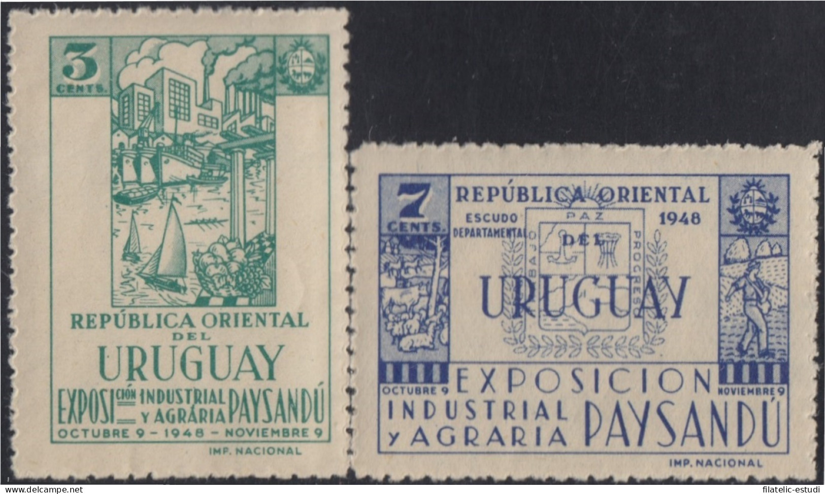 Uruguay 593/94 1948 Exposición De Paysandu MNH - Uruguay