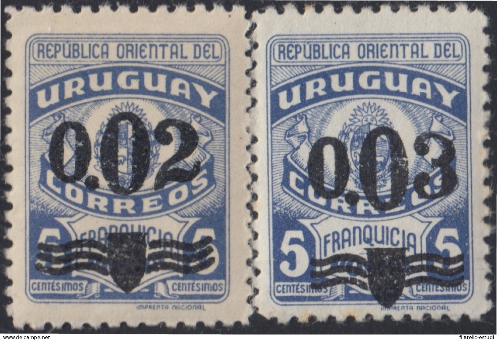 Uruguay 581/82 1947 Tipo Ai MNH - Uruguay