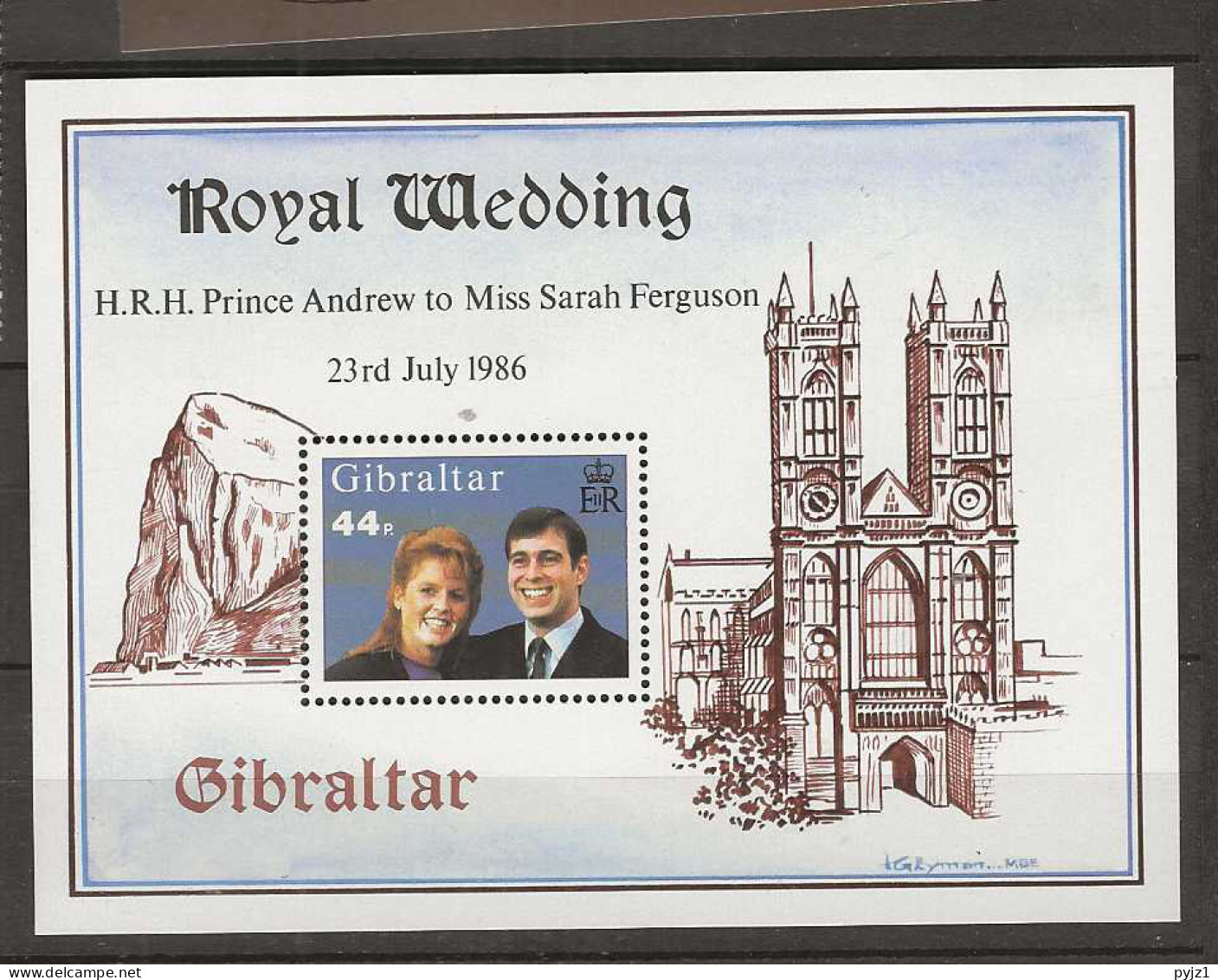 1986 MNH Gibraltar Mi Block 10 Postfris ** - Gibraltar