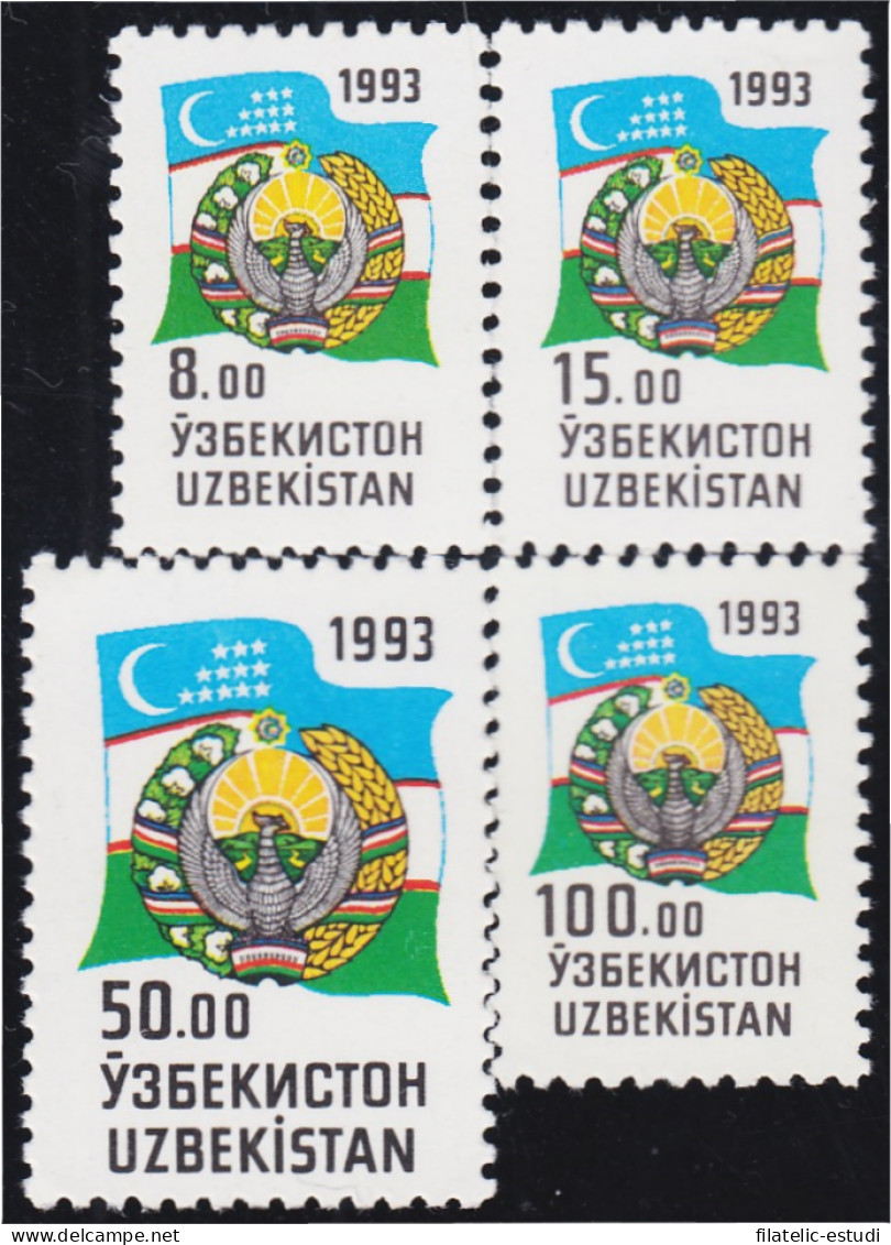 Uzbekistan 26/29 1993 Emblemas Nacionales MNH - Ouzbékistan