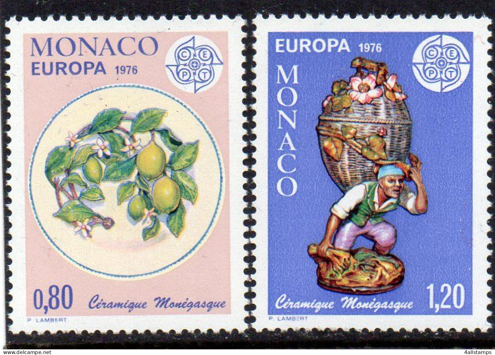 1976 Monaco Mi N° 1230/1231 : ** MNH, Postfris, Postfrisch , Neuf Sans Charniere - 1976