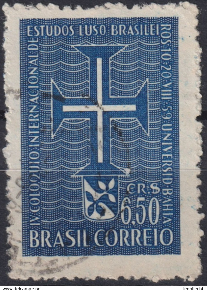 1959 Brasilien ° Mi:BR 966, Sn:BR 899, Yt:BR 683, Lusignan Cross And Arms Of Salvador, Bahia - Used Stamps