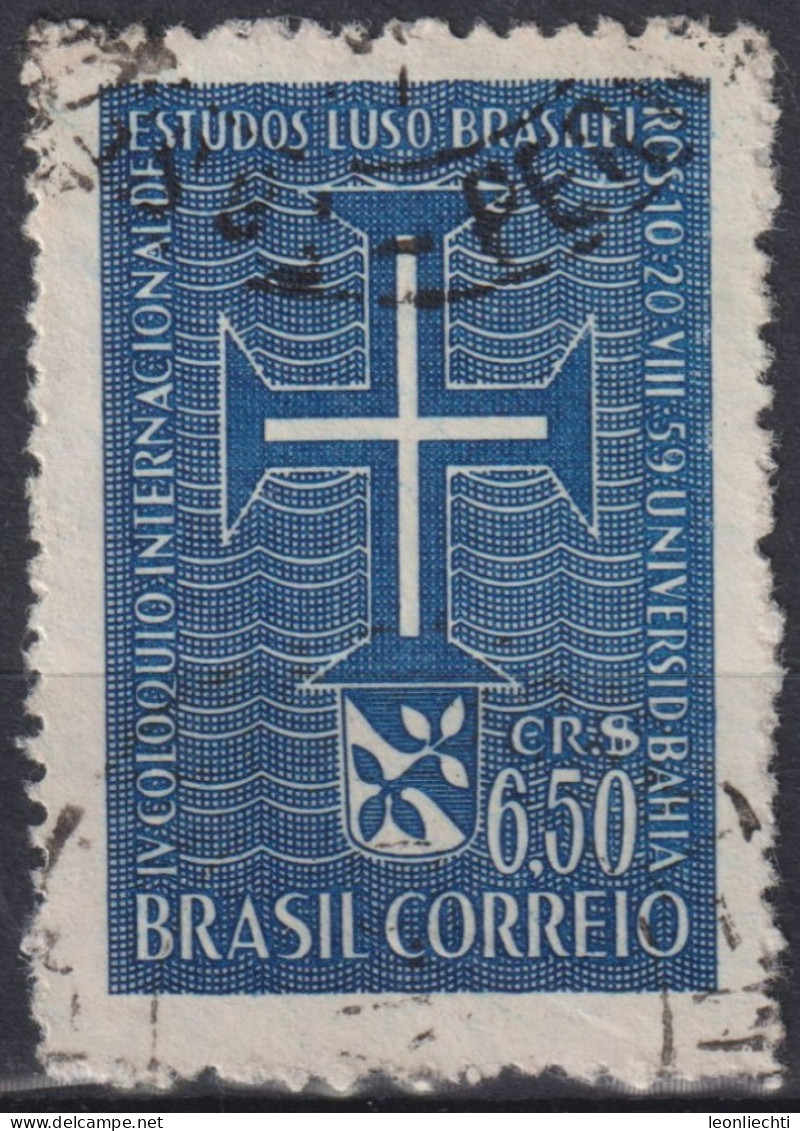 1959 Brasilien ° Mi:BR 966, Sn:BR 899, Yt:BR 683, Lusignan Cross And Arms Of Salvador, Bahia - Gebraucht